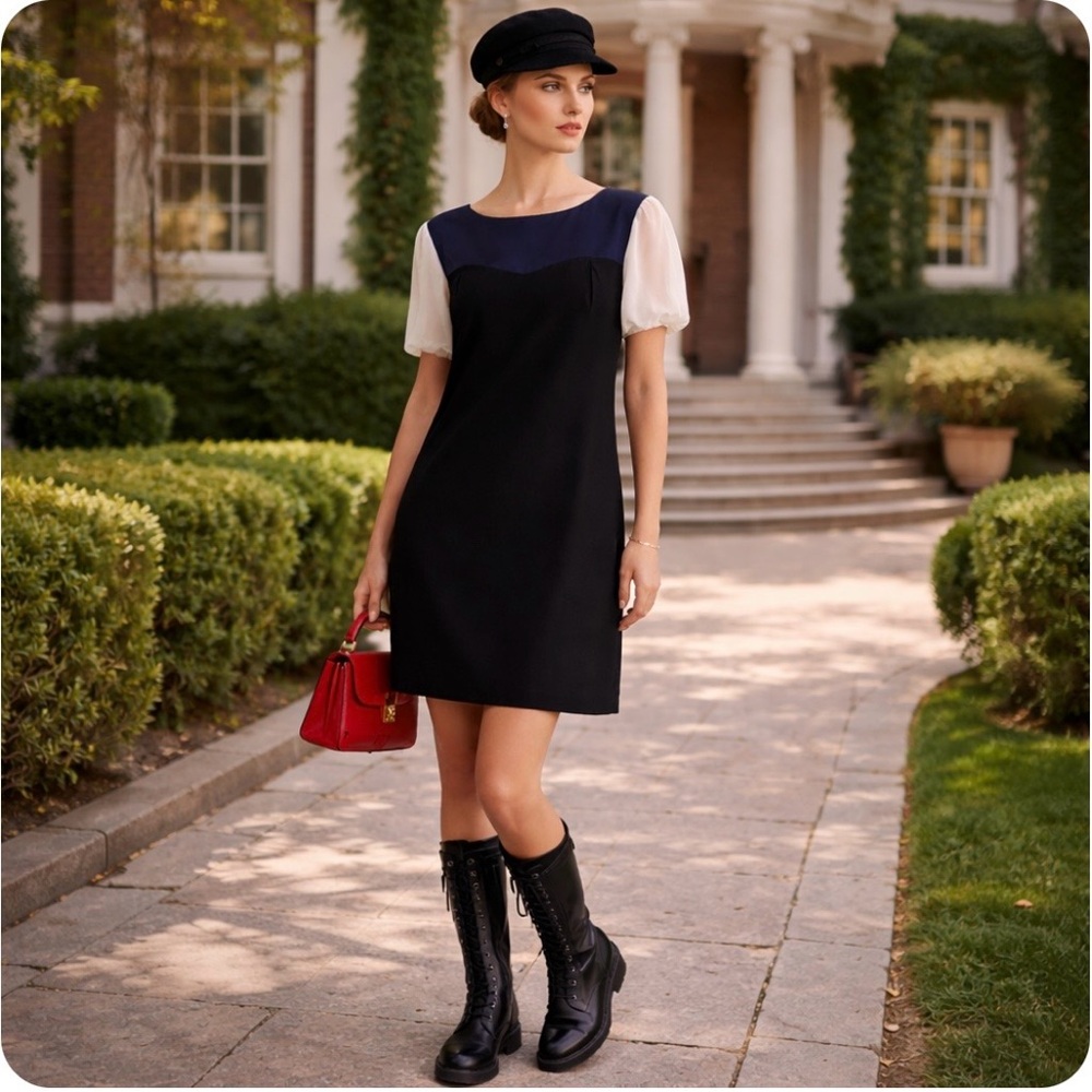 3.1 Phillip Lim Dress Sheath Shift Wool Silk Balloon Sleeves Pockets Academia